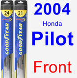 Front Wiper Blade Pack for 2004 Honda Pilot - Hybrid