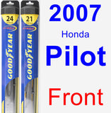 Front Wiper Blade Pack for 2007 Honda Pilot - Hybrid