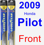 Front Wiper Blade Pack for 2009 Honda Pilot - Hybrid