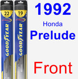 Front Wiper Blade Pack for 1992 Honda Prelude - Hybrid