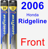 Front Wiper Blade Pack for 2006 Honda Ridgeline - Hybrid