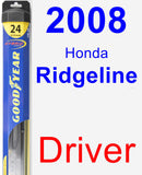 Driver Wiper Blade for 2008 Honda Ridgeline - Hybrid