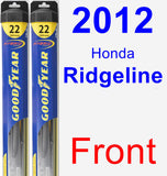 Front Wiper Blade Pack for 2012 Honda Ridgeline - Hybrid