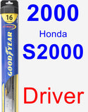 Driver Wiper Blade for 2000 Honda S2000 - Hybrid