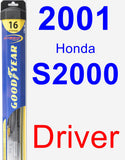 Driver Wiper Blade for 2001 Honda S2000 - Hybrid