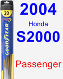 Passenger Wiper Blade for 2004 Honda S2000 - Hybrid