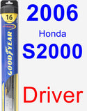 Driver Wiper Blade for 2006 Honda S2000 - Hybrid