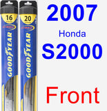 Front Wiper Blade Pack for 2007 Honda S2000 - Hybrid