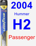 Passenger Wiper Blade for 2004 Hummer H2 - Hybrid