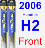 Front Wiper Blade Pack for 2006 Hummer H2 - Hybrid