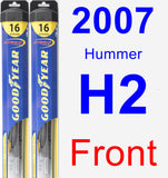 Front Wiper Blade Pack for 2007 Hummer H2 - Hybrid