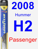 Passenger Wiper Blade for 2008 Hummer H2 - Hybrid