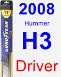 Driver Wiper Blade for 2008 Hummer H3 - Hybrid