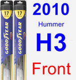 Front Wiper Blade Pack for 2010 Hummer H3 - Hybrid