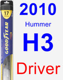 Driver Wiper Blade for 2010 Hummer H3 - Hybrid