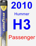 Passenger Wiper Blade for 2010 Hummer H3 - Hybrid