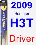 Driver Wiper Blade for 2009 Hummer H3T - Hybrid