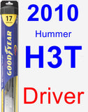 Driver Wiper Blade for 2010 Hummer H3T - Hybrid