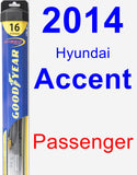 Passenger Wiper Blade for 2014 Hyundai Accent - Hybrid