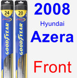 Front Wiper Blade Pack for 2008 Hyundai Azera - Hybrid