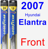 Front Wiper Blade Pack for 2007 Hyundai Elantra - Hybrid