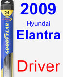 Driver Wiper Blade for 2009 Hyundai Elantra - Hybrid