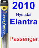 Passenger Wiper Blade for 2010 Hyundai Elantra - Hybrid