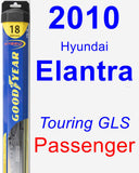 Passenger Wiper Blade for 2010 Hyundai Elantra - Hybrid