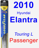 Passenger Wiper Blade for 2010 Hyundai Elantra - Hybrid