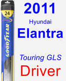 Driver Wiper Blade for 2011 Hyundai Elantra - Hybrid