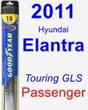 Passenger Wiper Blade for 2011 Hyundai Elantra - Hybrid