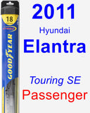 Passenger Wiper Blade for 2011 Hyundai Elantra - Hybrid