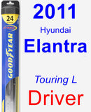 Driver Wiper Blade for 2011 Hyundai Elantra - Hybrid