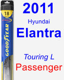 Passenger Wiper Blade for 2011 Hyundai Elantra - Hybrid