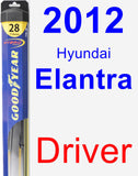 Driver Wiper Blade for 2012 Hyundai Elantra - Hybrid