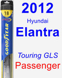 Passenger Wiper Blade for 2012 Hyundai Elantra - Hybrid