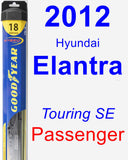 Passenger Wiper Blade for 2012 Hyundai Elantra - Hybrid