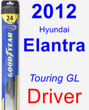 Driver Wiper Blade for 2012 Hyundai Elantra - Hybrid