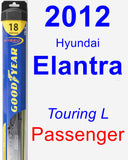 Passenger Wiper Blade for 2012 Hyundai Elantra - Hybrid