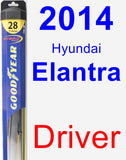 Driver Wiper Blade for 2014 Hyundai Elantra - Hybrid