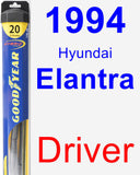 Driver Wiper Blade for 1994 Hyundai Elantra - Hybrid