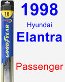 Passenger Wiper Blade for 1998 Hyundai Elantra - Hybrid