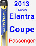 Passenger Wiper Blade for 2013 Hyundai Elantra Coupe - Hybrid