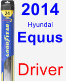 Driver Wiper Blade for 2014 Hyundai Equus - Hybrid