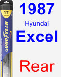 Rear Wiper Blade for 1987 Hyundai Excel - Hybrid