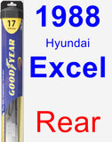 Rear Wiper Blade for 1988 Hyundai Excel - Hybrid