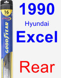 Rear Wiper Blade for 1990 Hyundai Excel - Hybrid