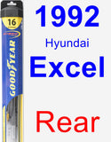 Rear Wiper Blade for 1992 Hyundai Excel - Hybrid