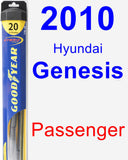 Passenger Wiper Blade for 2010 Hyundai Genesis - Hybrid