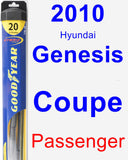 Passenger Wiper Blade for 2010 Hyundai Genesis Coupe - Hybrid